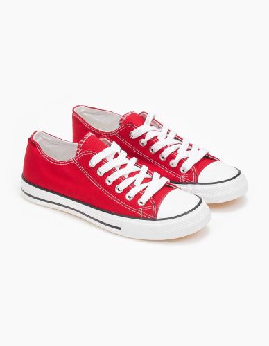 Basic sneakers πάνινα - Κόκκινο